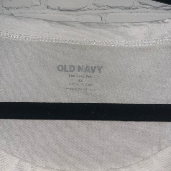 Old Navy Jolly Vibes Christmas Holiday Graphic Tee White Casual Top 4X - Picture 3 of 3